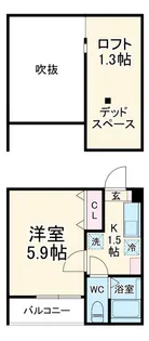 アザーレ・キュリオス百合ヶ丘【3階】の間取り