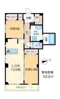 S.FIRSTビューノ西小岩【4階】の間取り