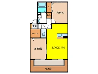 ブル-ムコ-ト【1階】の間取り