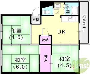 伊川谷*1号棟【3階】の間取り