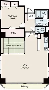 スリーアイランドタワー葵【10階】の間取り
