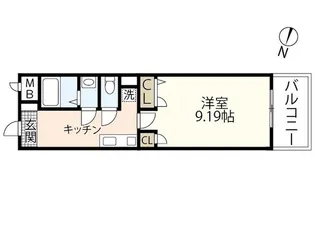 第16友建ビル【2階】の間取り