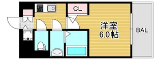 エスリード大阪梅田リュクス【9階】の間取り