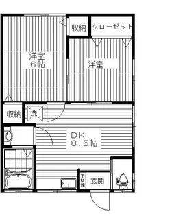 大川荘【2階】の間取り
