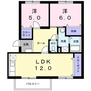 ロイヤルエステート神明A【2階】の間取り