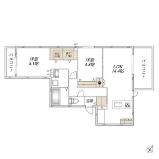 Eminence West【3階】の間取り