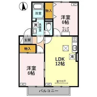 シャンド・フルール【1階】の間取り