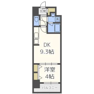 スプランディッド淀屋橋DUE【3階】の間取り