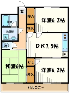 ファミールYK【6階】の間取り