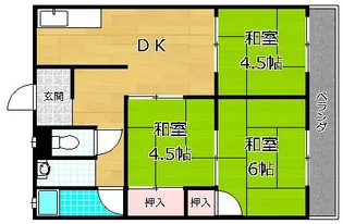 谷嶋ハイツ【2階】の間取り