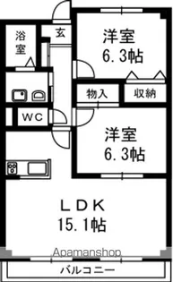 ブピエール【4階】の間取り