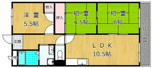 グリーンルーフコート【3階】の間取り
