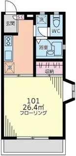 港南ハイツ【1階】の間取り