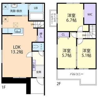 La’ Aina(ラ・アイナ)の間取り