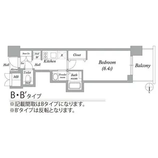 エステムコート名古屋平安通クチュール【9階】の間取り