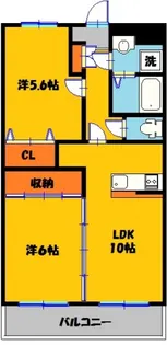 グリーンフィル石井【3階】の間取り