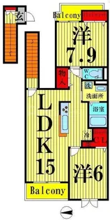 プレーヌ ジャルダン【2階】の間取り