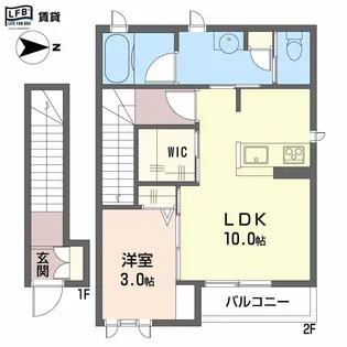 シャーメゾン富田【2階】の間取り