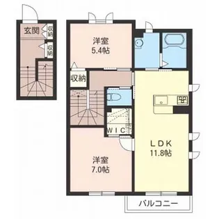 トランキーロ I番館【2階】の間取り