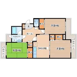 エクセル富沢【1階】の間取り