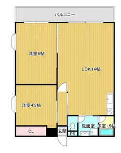キングハイツ明和【1階】の間取り