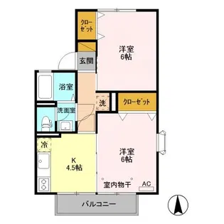 第3明清ハイツ B【2階】の間取り