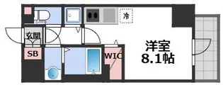 Metrosa谷町六丁目North【14階】の間取り