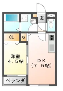Sun Wood英【2階】の間取り