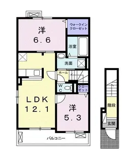 グラーテス I【2階】の間取り