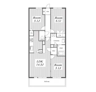 3LDKの間取り画像