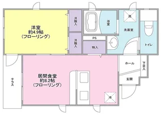 アンダンテ日吉【1階】の間取り