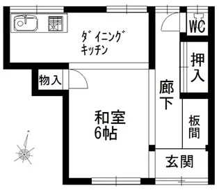 長崎県佐世保市小佐世保町9-14ウッドハウス北東側B【1階】の間取り
