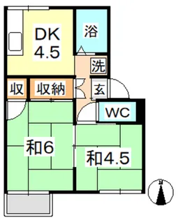 コーポ リシアンサス【2階】の間取り