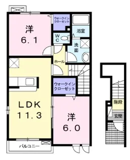 フォレストA【2階】の間取り