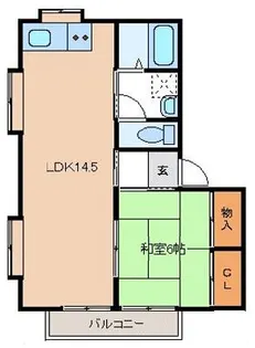 コーポ浦霞III【2階】の間取り