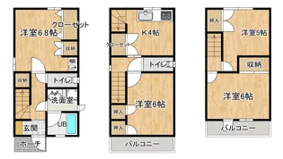 大阪府寝屋川市池田西町【一戸建】の間取り