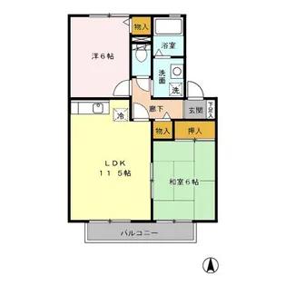 グランシャリオ【2階】の間取り