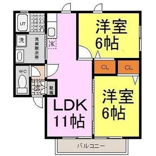 BIRD LAND たまで B棟【2階】の間取り