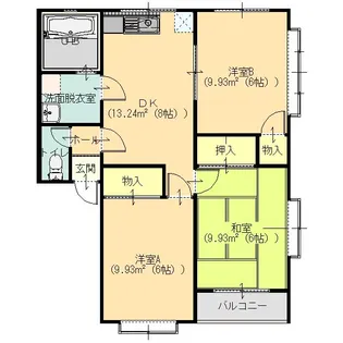 コーポ花水木 α館【2階】の間取り