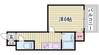 コーポはやのや【2階】の間取り