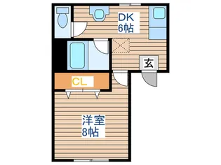 メゾンシャルム3【1階】の間取り