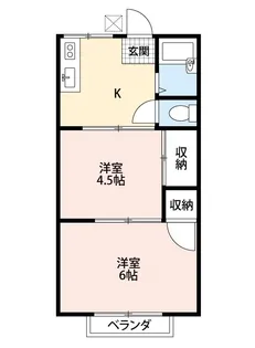 スカイハイツ(鶴川)【2階】の間取り