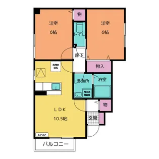 レジデンスK2【1階】の間取り
