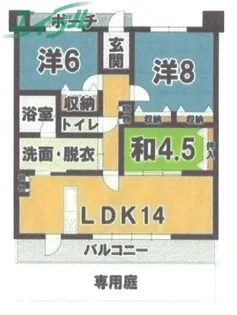 サンマンションアトレ中川駅前ラグゼ【1階】の間取り