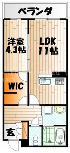 シャーメゾン優蒼の杜壱番館【1階】の間取り