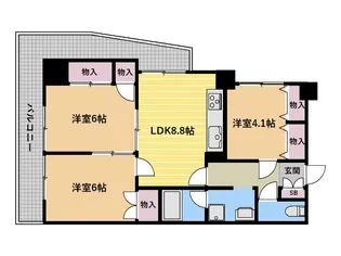 ヒルズ兵庫【3階】の間取り