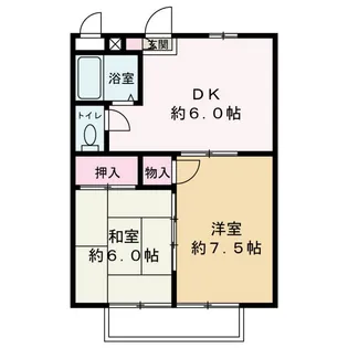2DKの間取り画像