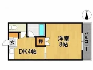 福岡県久留米市合川町【アパート】の間取り