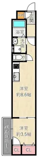 アート尼崎若王寺【2階】の間取り