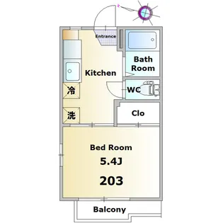 ビエリードーム【2階】の間取り